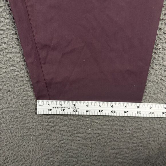 Lululemon Pants Mens 34 (Fits 30x26) Maroon On the Move Wool Blend Wide Leg - Picture 13 of 14